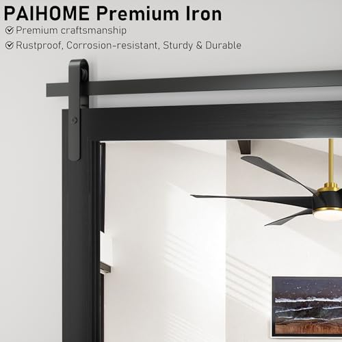 PAIHOME Black Farmhouse Bathroom Vanity Mirror 24" x 36" - color: Black, size: 36"L x 24"W
