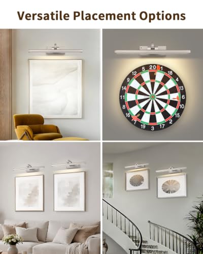 15.75'' Picture Light for Gallery Artwork Paintings Photo Portraits - color: Nickel, size: 15.75 inch-3W