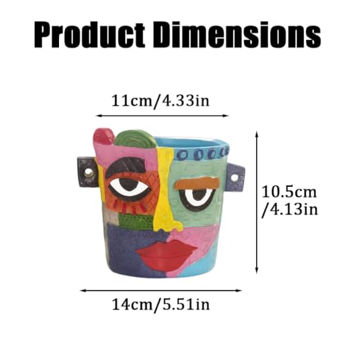 Abstract Face Planter Pot, Plant Pot for Indoor and Outdoor Plants - color: 4