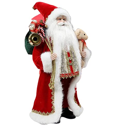 Uten 18" Santa Claus w/ Bear Christmas Decor Figure New Year/Holiday/Party/Home Decoration - size: 18(4)''