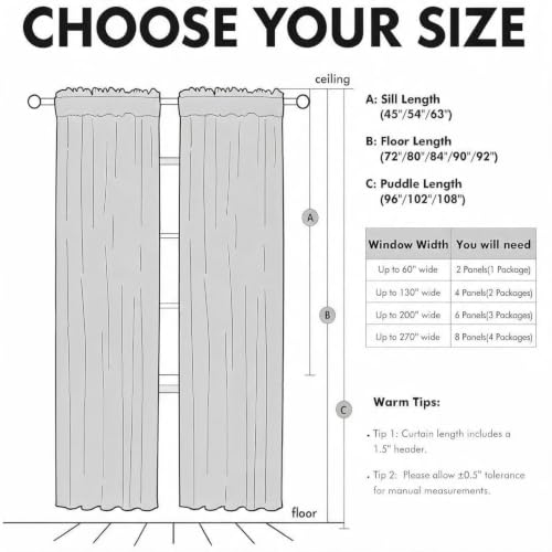 Non-See-Through White Privacy Sheer Curtains 72 Inch Long 2 Panels - color: White, size: 52"W x 72"L (Pack of 2)