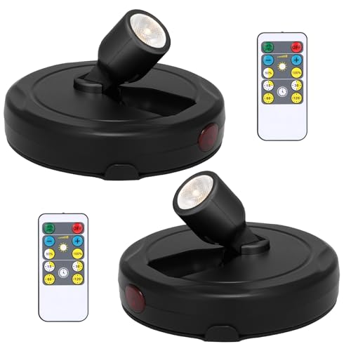 Wireless Spotlight Battery Powered, Accent Light for Indoor Plant Tree - color: Black