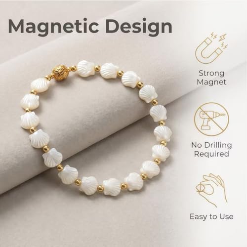 Curtain Tiebacks, Magnetic Seashell‑Style Design, 2‑Pack