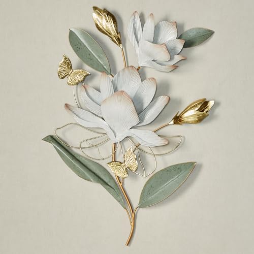 Touch of Class Magnolia Grace Floral Metal Wall Art