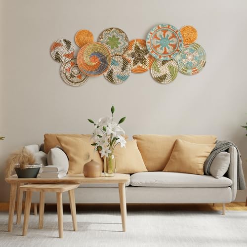 Tatuo 11 Pcs Boho Wall Basket Decor Woven Wall Hanging Art, Farmhouse - style: Farmhouse