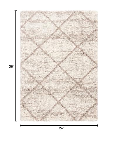 SAFAVIEH Hudson Shag Accent Rug 2'x3', Soft Multi Ivory & Beige SGH281H - color: Multi Ivory/Beige, size: 2' x 3' (Rectangular)