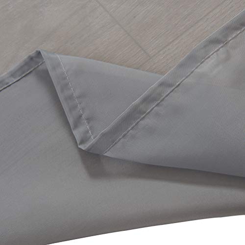 1 PCS Tab Top Semi Sheer Curtain, Silver Gray, 96H x 55W in - color: Silver Gray, size: 55"W x 96"L (Pack of 1)