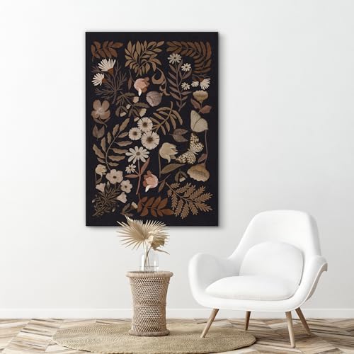SIGNFORD Canvas Print Wall Art Vintage Bouquet Nature Wilderness Illustrations Floral Botanical Print Modern Art Decorative Multicolor Rustic Cozy for Bedroom - 12"x18" - color: Ab04-2312-na32, size: 12" x 18"
