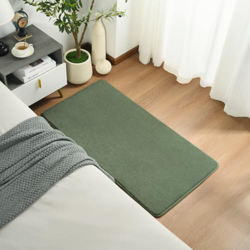 Amearea Modern Washable Runner Rugs, 2x4 Sage Green Bedroom Runner Rug - color: Sage Green, size: 2' x 4' (Runner)