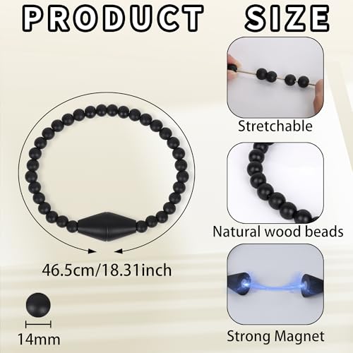Meplait Magnetic Curtain Tiebacks, 2 Pack Boho Curtain Tie Backs, Black - color: Black-cone