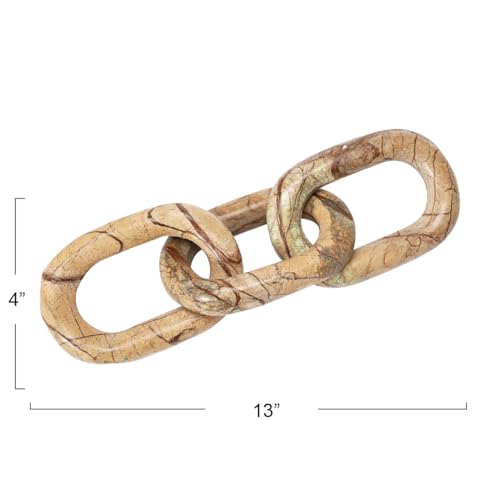 Bloomingville Decorative Marble Chain, Variegated Brown Tones - color: Brown