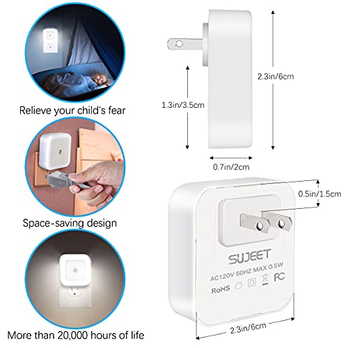 Sujeet Night Light, Night Lights Plug into Wall 8-Pack, Nightlight Plug in Night Light, Dusk to Dawn Night Lamp Led (Soft White) - color: Daylight White