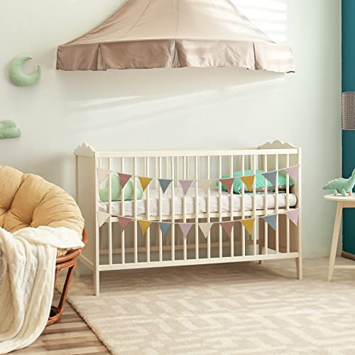 Oudain 2 Pcs Pennant Banner Flags Nursery Garland Triangle, Rainbow Color - color: Rainbow Color