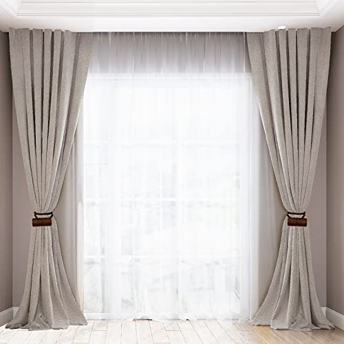 18 Inch Strong Magnetic Curtain Tiebacks, Curtain Holdbacks Modern Upgrade Strong 2021 New Twisted Style Decorative Drapery Rope Tie Backs(2 Pack Dark Coffee) - color: Dark Coffee
