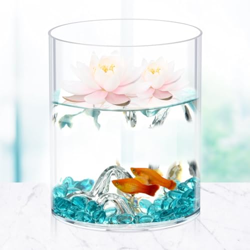 JYPS Flower Clear Vase Centerpiece for Home - size: 1 Piece - 6'' W*8'' H