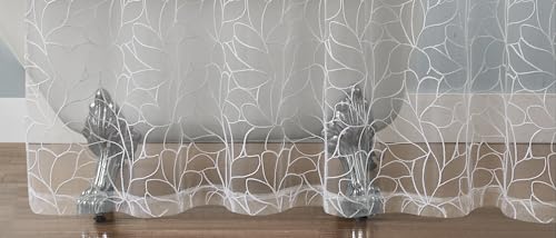 Warm Home Designs 72x72 Shower Curtain with White Embroidery. OLS White 72 - color: White