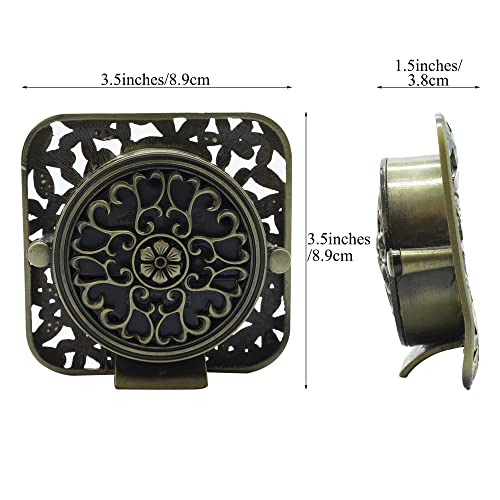 Decorative Mini Table Clock, Vintage Metal Silent Analog Quartz Battery Operated Table Top Clock for Living Room Decor Shelf - color: Colorful Flowers
