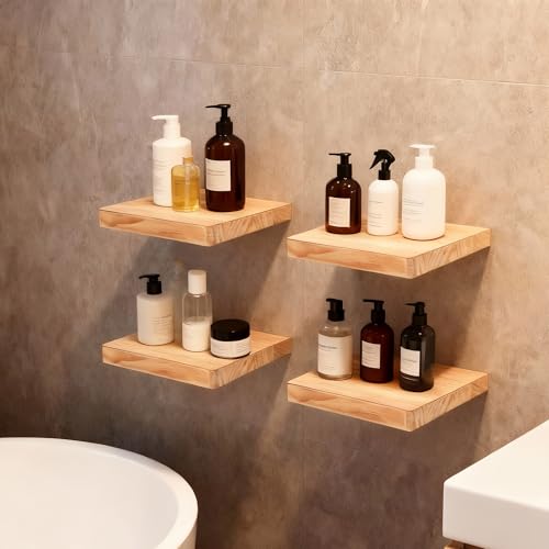 Small Floating Shelves for Wall Set of 2, 8 Inch Square,Carbonized Black - color: Carbonized Black, size: 8 Inch-2 Pcs