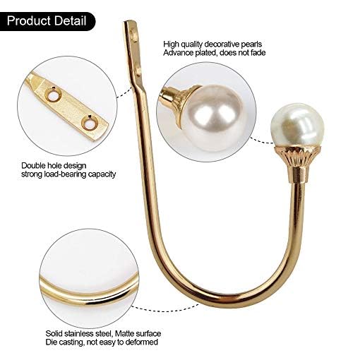 COCIVIVRE 6 Pack Curtain Holdbacks Wall Mounted Curtain Tiebacks Hooks - color: Gold, size: 6 Pack