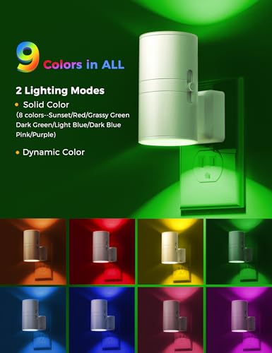 L LOHAS LED Night Light, Night Lights Plug into Wall, RGB Color Changing - color: Multicolor
