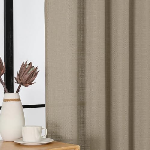 Camel Valances for Windows 2 Panels, Soft Solid Airy Faux Linen Textured Valance Curtains for Bathroom Basement Cafe Small Windows, Camel, 2 Pcs Each 30Wx14L Inch - color: Camel, size: 30"W x 14"L (Pack of 2)
