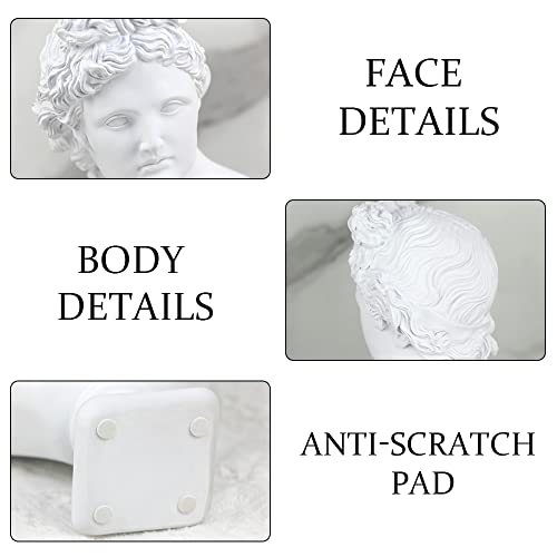 Norrclp 12.6in Greek Statue of Apollo, Classic Roman Head Bust - color: Apollo-12.6in