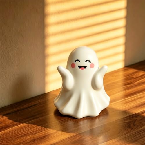 Halloween Ghost Figurine Cute Ghost Resin Statues 1Pcs - color: Styl 18
