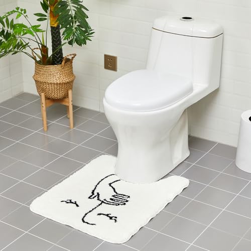 Drydiet Toilet Rug U Shaped Washable Rugs, Stick Figure - style: Stick Figure