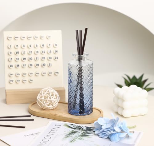 5pcs Blue Glass Bud Vase Set, Small Flower Vases for Centerpieces - color: Blue, size: 5pcs