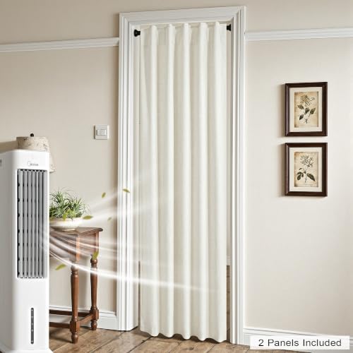 DANCURTON Linen Blackout Boho Curtains for Bedroom Living Room 78 Inches Long 2 Panels Thermal Insulated Room Darkening Drapes Noise Reduction Light Blocking Window Treatments 40 x 78 Length Back Tab - color: Natural, size: 42"W x 78"L (Pack of 2)