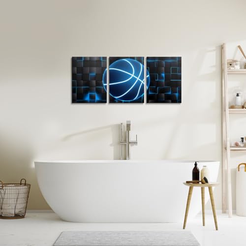 Feelyou Basketball Gaming Wall Art 12" x 16" x 3 - color: Blue Black
