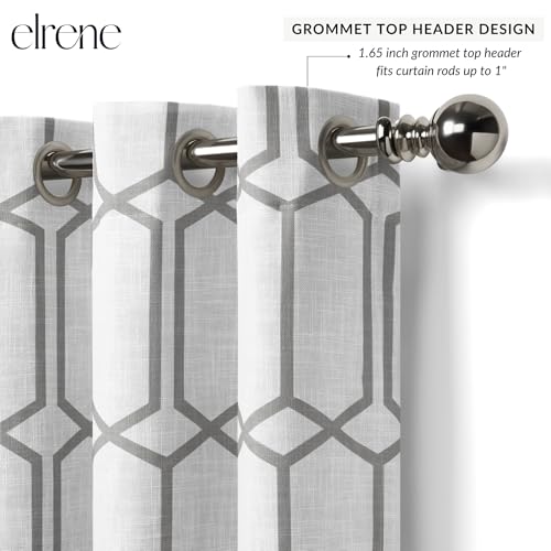 Threadmade Kaiden Geometric Room Darkening Window Curtain, Gray - 52" W x 84" L - color: Grey, size: 52"W x 84"L (Pack of 1)