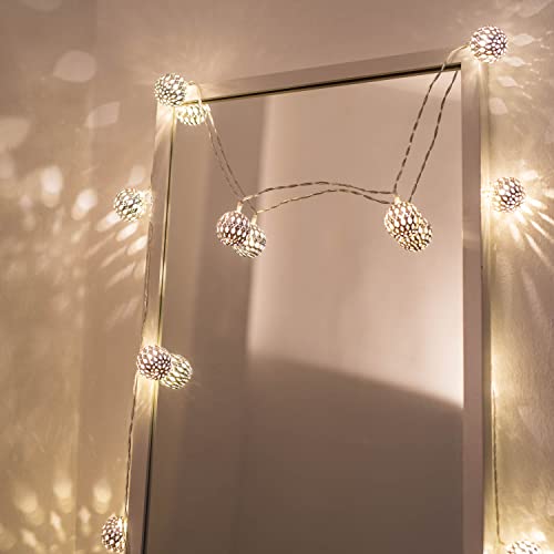 Cobus CozyHome Heart String Lights โ 23 FT & 20 Warm White LEDs | Indoor | Christmas Fairy Lights Engagement Wedding Decoration Table Decoration Fairy Lights - size: Stecker - 20 LEDs - 7 Meter