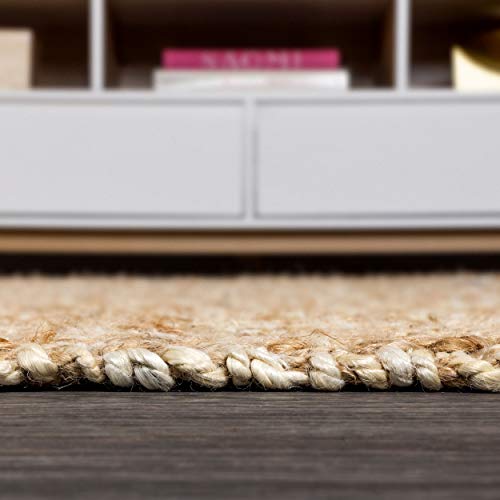JONATHAN Y Hira Hand Woven Diamond Chunky Jute Natural Runner Rug, 2x12, Bohemian, Transitional, Easy-Cleaning for Living Room, Bedroom, Kitchen, Pet Friendly, Non-Shedding (NFR100A-212) - size: 2'2" x 12' (Runner)