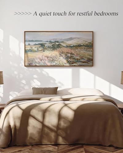 ARPEOTCY Large Landscape Wall Art, Nature Countryside Painting 20×40 in - color: Coastal Dune, size: 40"L x 20"W