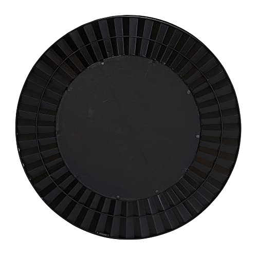 Household Essentials Round Metal Frame Decorative Sunburst Wall Mirror, Bronze - style: Metal