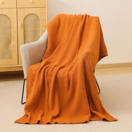 bearberry Knit Throw Blanket 50x60 Caramel Super Soft Plush for Couch - color: Caramel, size: Throw(50″x60″)