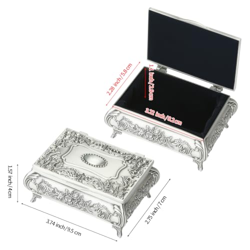 Vintage Metal Jewelry Box for Women (Style 2) - color: Style 2