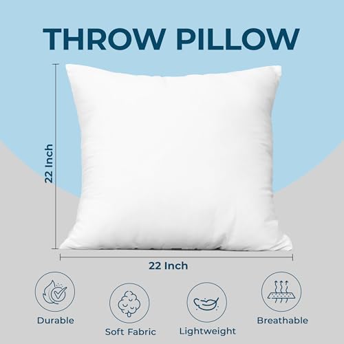 Utopia Bedding Throw Pillows, Decorative 22x22 Pillow Inserts, Set of 4 - size: 22x22 Inch