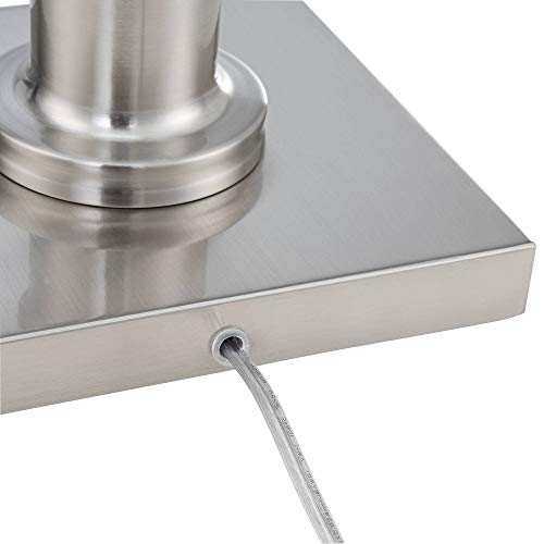 Jenson Brushed Nickel Adjustable Swing Arm Pharmacy 54" Tall Floor Lamp - color: Silver Brushed Nickel
