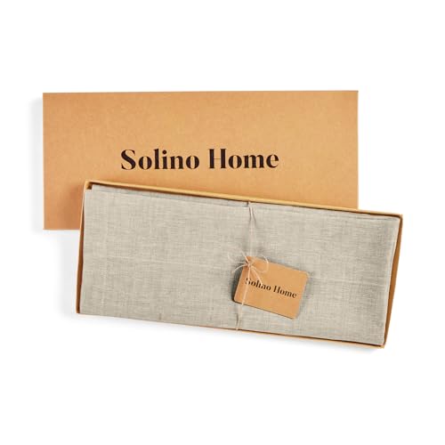 Solino Home 100% Pure Linen Soft Sheer Curtain Natural, 52 x 24 in, 1 Panel - color: Natural, size: 52"W x 24"L (1-Panel)
