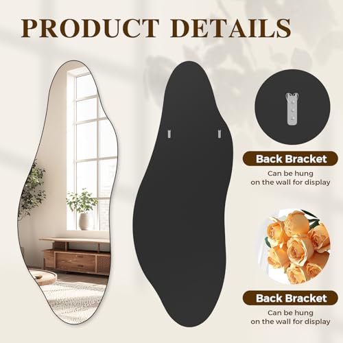 QDSSDECO 63" x 24" Full Length Mirror Irregular Star Shaped, Frameless - color: Star