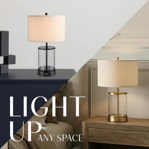 O’Bright Luma - Battery Powered Table Lamp (Brushed Nickel, 19.5-inch) - color: Brushed Nickel, size: 19.5-inch