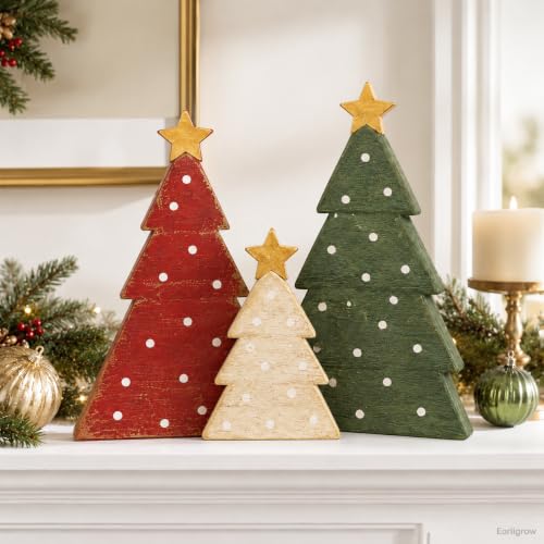 Christmas Decorations Indoor, Christmas Polka Dot Star Tree Home Decor
