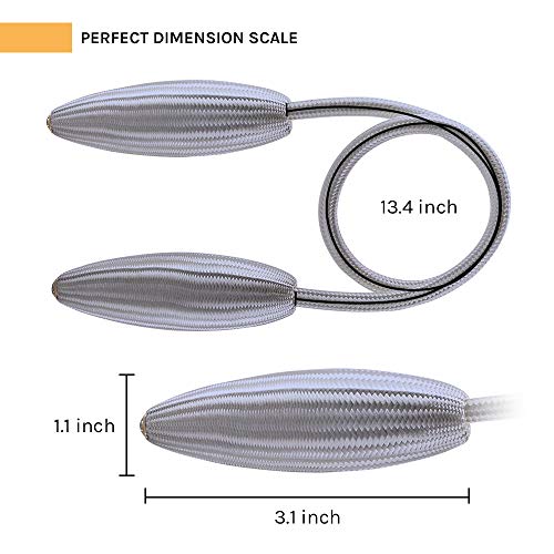 NICEEC 2 Pack DIY Curtain Tiebacks Clips Crystal Decorative Creative Twist Drape Tie Backs European Style Random Modelling Curtain Holdbacks for Home Kitchen Office Window Drapery (Grey) - color: Gray, size: 2 Pack