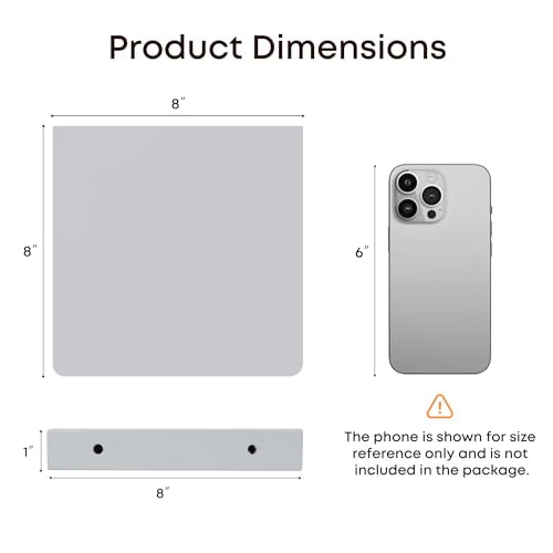 Small Floating Shelves for Wall Set of 4, 8 Inch Square Shelves,Grey - color: Grey, size: 8 Inch-4Pcs