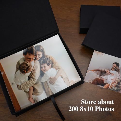 Photo Storage Box 8x10, Memory Box - Black - color: Black, size: 8"x10"