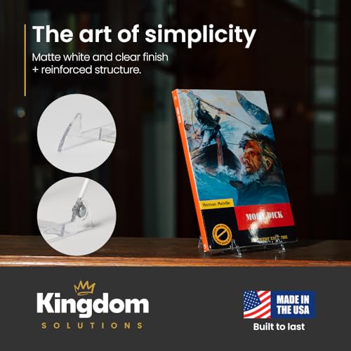 KINGDOM SOLUTIONS - 4.75" Clear Acrylic Display Stand Made in USA - 6 Pack - color: Acrylic White, size: 4.75" (6-pack)