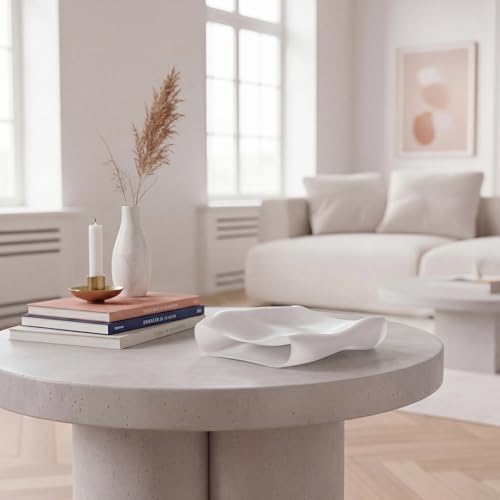 Qinyoung 12" Decorative Tray for Coffee Table, Modern Living Centerpiece