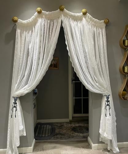 2Pcs Black Skeleton Magnetic Curtain Tieback